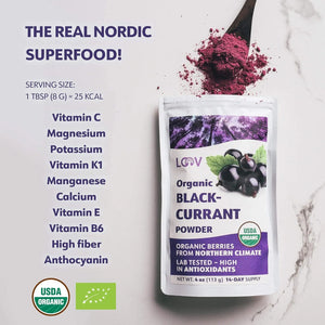 LOOV - LOOV Organic Blackcurrant Powder 113Gr. - The Red Vitamin MX - Suplementos Alimenticios - {{ shop.shopifyCountryName }}