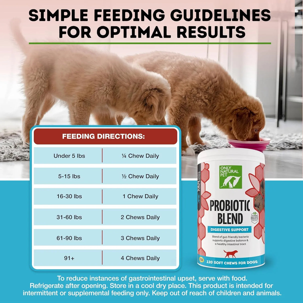 ONLY NATURAL PET - Only Natural Pet Probiotic Dog and Cat 120 Masticables - The Red Vitamin MX - Probióticos Para Perros - {{ shop.shopifyCountryName }}