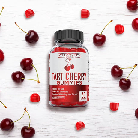 ATLANTIS NUTRITION - Atlantis Nutrition Tart Cherry Gummies with Celery Seed Extract 60 Gomitas - The Red Vitamin MX - Suplementos Alimenticios - {{ shop.shopifyCountryName }}