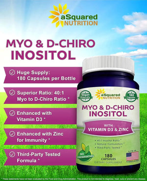 ASQUARED NUTRITION - aSquared Nutrition Myo-Inositol & D-Chiro Inositol 180 Capsulas - The Red Vitamin MX - Suplementos Alimenticios - {{ shop.shopifyCountryName }}