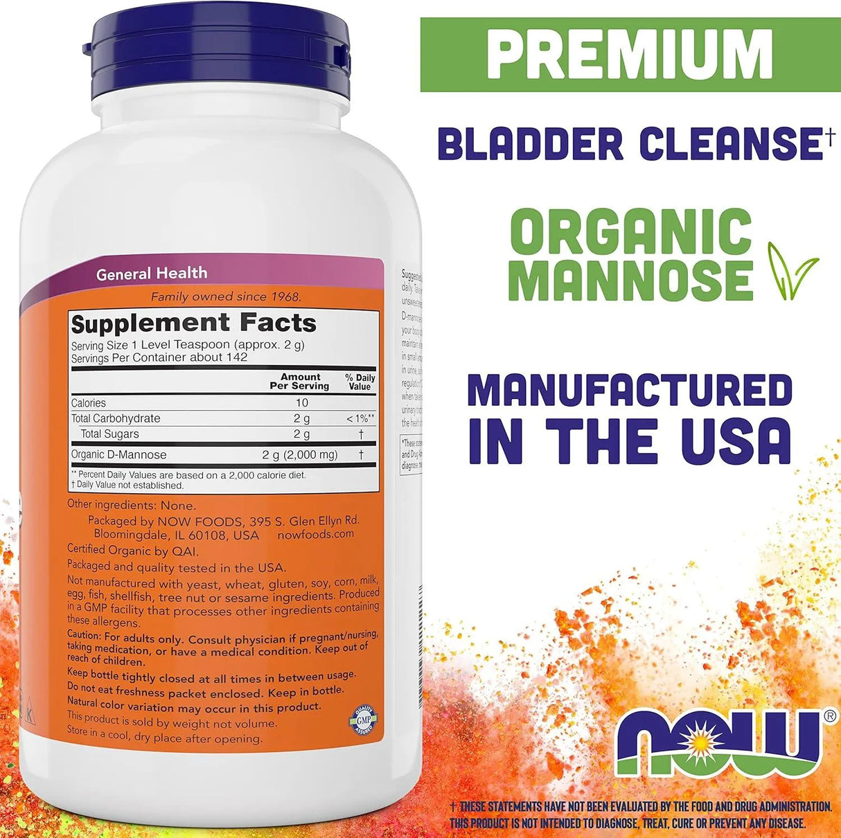 NOW SUPPLEMENTS - NOW Supplements D-Mannose Powder 284Gr. - The Red Vitamin MX - Suplementos Alimenticios - {{ shop.shopifyCountryName }}