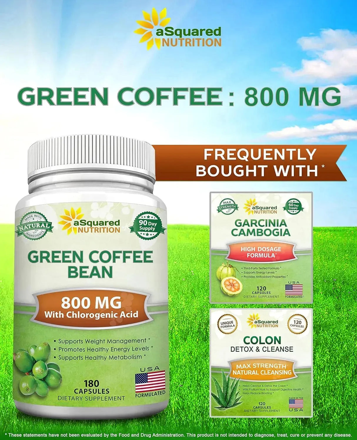 ASQUARED NUTRITION - aSquared Nutrition Natural Green Coffee Bean 180 Capsulas - The Red Vitamin MX - Suplementos Alimenticios - {{ shop.shopifyCountryName }}