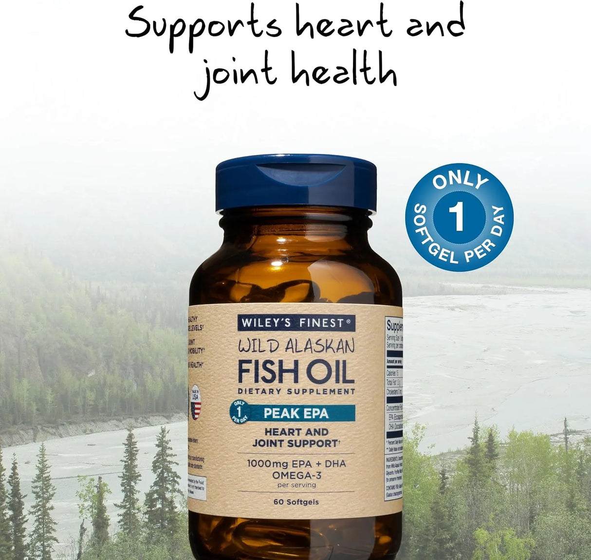 WILEY'S FINEST - Wiley's Finest Wild Alaskan Fish Oil Peak EPA 1000Mg. Omega-3s 60 Capsulas Blandas - The Red Vitamin MX - Suplementos Alimenticios - {{ shop.shopifyCountryName }}