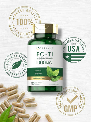 CARLYLE - Carlyle Fo-Ti 1000Mg. 180 Capsulas - The Red Vitamin MX - Suplementos Alimenticios - {{ shop.shopifyCountryName }}