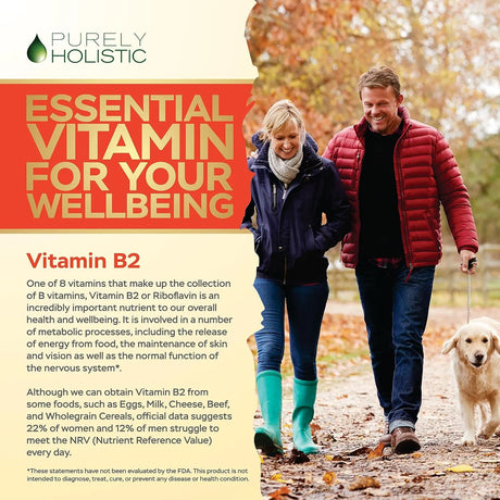 PURELY HOLISTIC - Purely Holistic Vitamin B2 Riboflavin 400Mg. 240 Capsulas - The Red Vitamin MX - Suplementos Alimenticios - {{ shop.shopifyCountryName }}