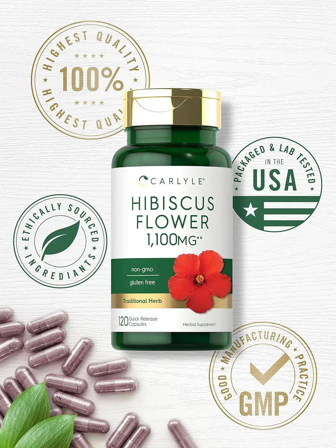 CARLYLE - Carlyle Hibiscus Flower Extract 1100Mg. 120 Capsulas - The Red Vitamin MX - Suplementos Alimenticios - {{ shop.shopifyCountryName }}