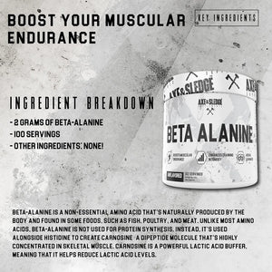 AXE & SLEDGE - Axe & Sledge Supplements Beta Alanine Basics Powder 100 Servicios 200Gr. - The Red Vitamin MX - Suplementos Alimenticios - {{ shop.shopifyCountryName }}