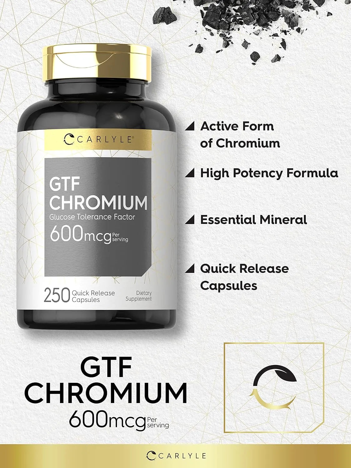 CARLYLE - Carlyle GTF Chromium 600mcg 250 Capsulas - The Red Vitamin MX - Suplementos Alimenticios - {{ shop.shopifyCountryName }}