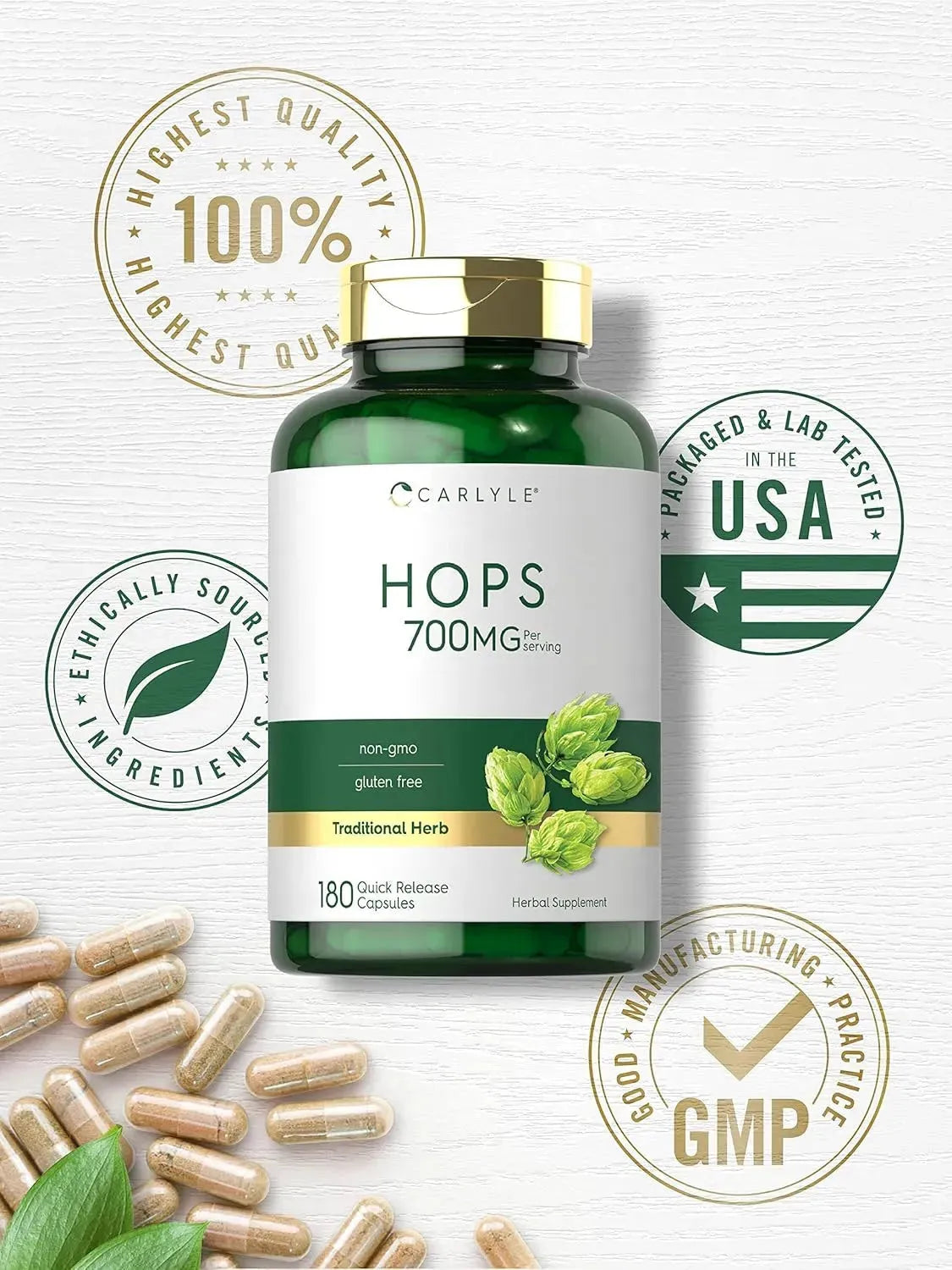 CARLYLE - Carlyle Hops 700Mg. 180 Capsulas - The Red Vitamin MX - Suplementos Alimenticios - {{ shop.shopifyCountryName }}