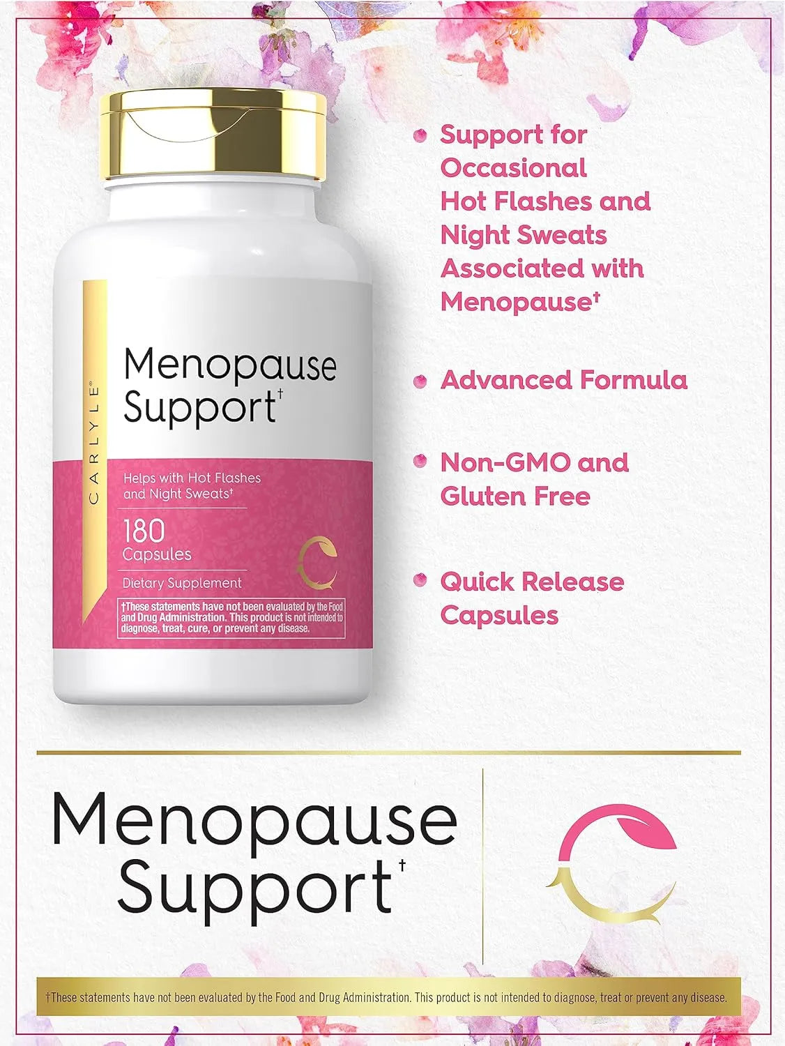 CARLYLE - Carlyle Menopause Supplement for Women 180 Capsulas - The Red Vitamin MX - Suplementos Alimenticios - {{ shop.shopifyCountryName }}
