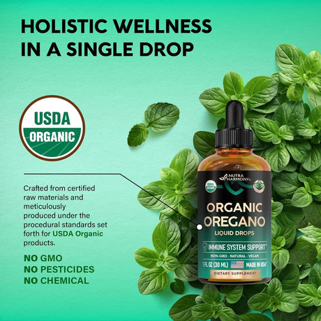 NUTRA HARMONY - Nutra Harmony Organic Oil of Oregano 1 Fl.Oz. - The Red Vitamin MX - Suplementos Alimenticios - {{ shop.shopifyCountryName }}