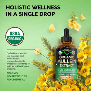 NUTRA HARMONY - Nutra Harmony Organic Mullein Drops for Lungs 4 Fl.Oz. - The Red Vitamin MX - Suplementos Alimenticios - {{ shop.shopifyCountryName }}