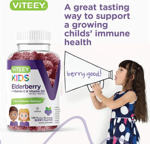 VITEEY - Viteey Sambucus Elderberry Gummies for Kids 120 Gomitas - The Red Vitamin MX - Suplementos Alimenticios - {{ shop.shopifyCountryName }}