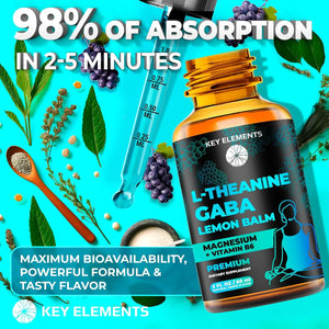 KEY ELEMENTS - Key Elements Liquid GABA with L Theanine 60Ml. - The Red Vitamin MX - Suplementos Alimenticios - {{ shop.shopifyCountryName }}