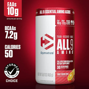 DYMATIZE - Dymatize All9 Amino 30 Servicios Fruit Fusion Rush 450Gr. - The Red Vitamin MX - Suplementos Alimenticios - {{ shop.shopifyCountryName }}