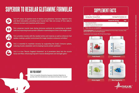 METABOLIC NUTRITION - Metabolic Nutrition TAG Trans Alanyl Glutamine 40 Servicios 400Gr. Fruit Punch - The Red Vitamin MX - Suplementos Alimenticios - {{ shop.shopifyCountryName }}