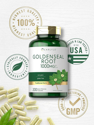 CARLYLE - Carlyle Goldenseal Root 1000Mg. 200 Capsulas - The Red Vitamin MX - Suplementos Alimenticios - {{ shop.shopifyCountryName }}