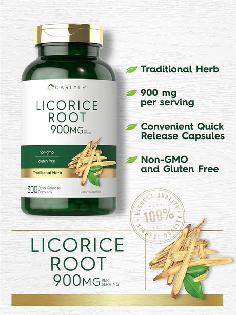 CARLYLE - Carlyle Licorice Root 900Mg. 300 Capsulas - The Red Vitamin MX - Suplementos Alimenticios - {{ shop.shopifyCountryName }}