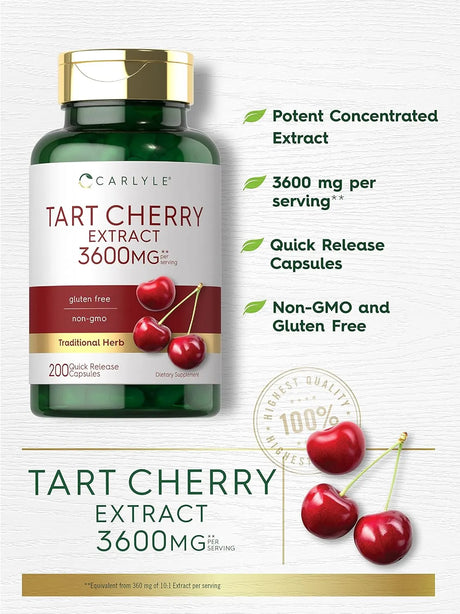 CARLYLE - Carlyle Tart Cherry Extract 3600Mg. 200 Capsulas - The Red Vitamin MX - Suplementos Alimenticios - {{ shop.shopifyCountryName }}