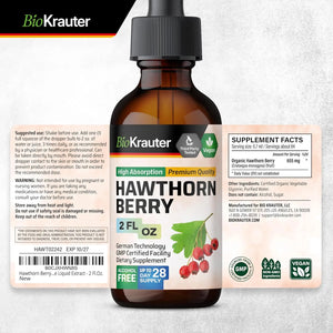 BIOKRAUTER - BIO KRAUTER Hawthorn Berry Extract 2 Fl.Oz. - The Red Vitamin MX - Suplementos Alimenticios - {{ shop.shopifyCountryName }}