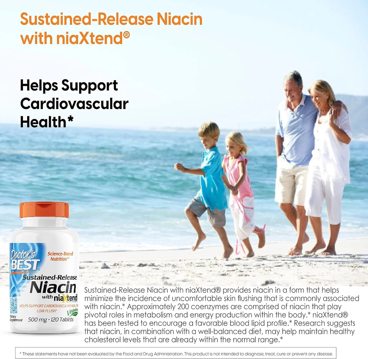 DOCTOR'S BEST - Doctor's Best TimeRelease Niacin with Niaxtend 500Mg. 120 Tabletas - The Red Vitamin MX - Suplementos Alimenticios - {{ shop.shopifyCountryName }}