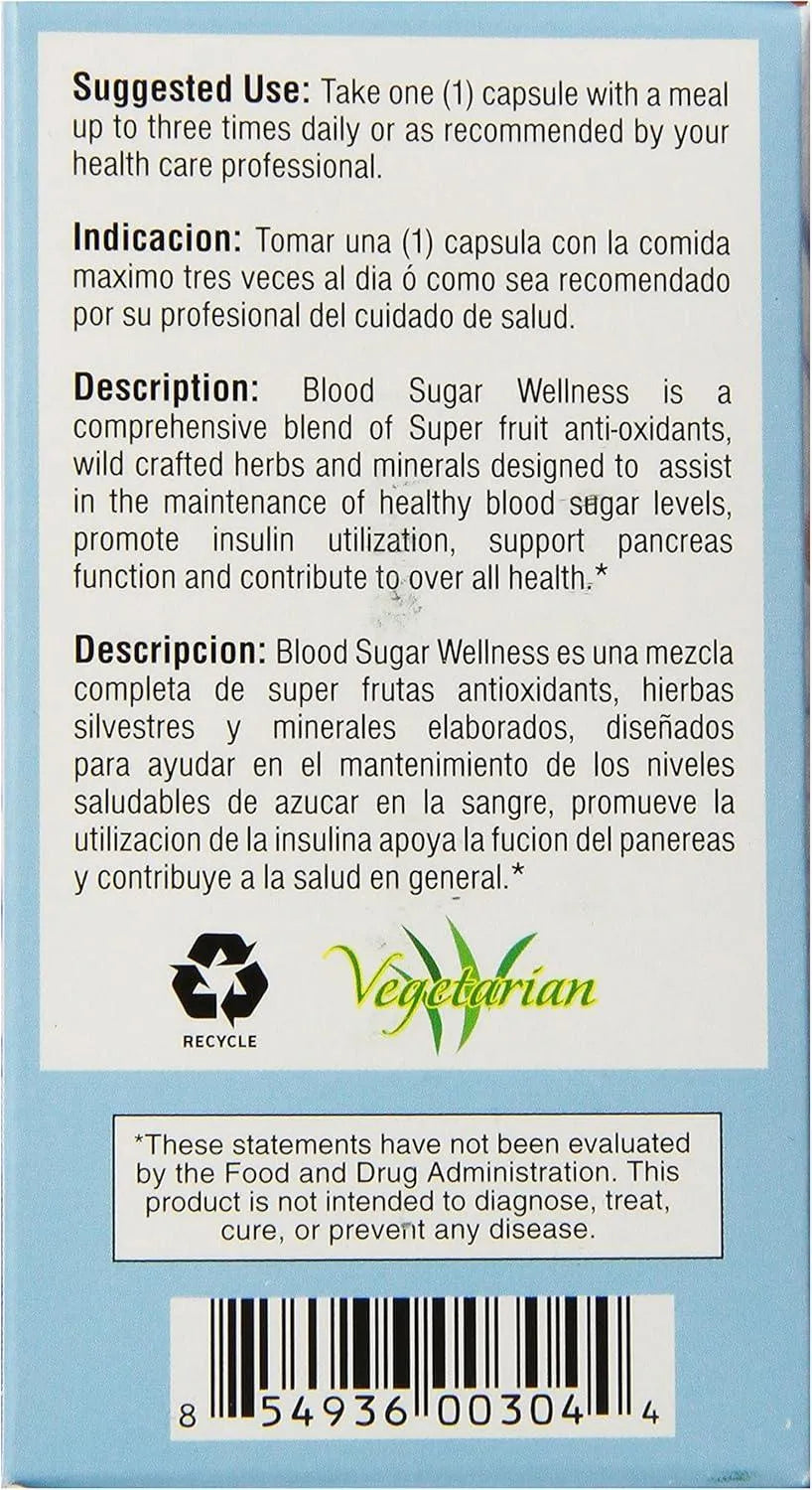 BIO NUTRITION - Bio Nutrition Blood Sugar Wellness 60 Capsulas - The Red Vitamin MX - Suplementos Alimenticios - {{ shop.shopifyCountryName }}