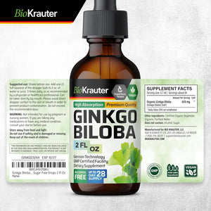 BIOKRAUTER - BIO KRAUTER Ginkgo Biloba Extract 2 Fl.Oz. - The Red Vitamin MX - Suplementos Alimenticios - {{ shop.shopifyCountryName }}