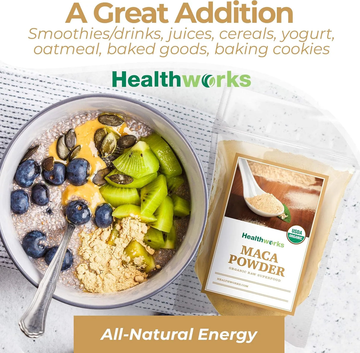 HEALTHWORKS - Healthworks Maca Powder 454Gr. - The Red Vitamin MX - Suplementos Alimenticios - {{ shop.shopifyCountryName }}