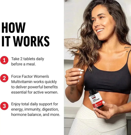FORCE FACTOR - Force Factor Women’s Multivitamin 60 Tabletas - The Red Vitamin MX - Suplementos Alimenticios - {{ shop.shopifyCountryName }}