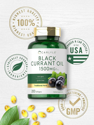 CARLYLE - Carlyle Black Currant Oil 1500Mg. 200 Capsulas Blandas - The Red Vitamin MX - Suplementos Alimenticios - {{ shop.shopifyCountryName }}