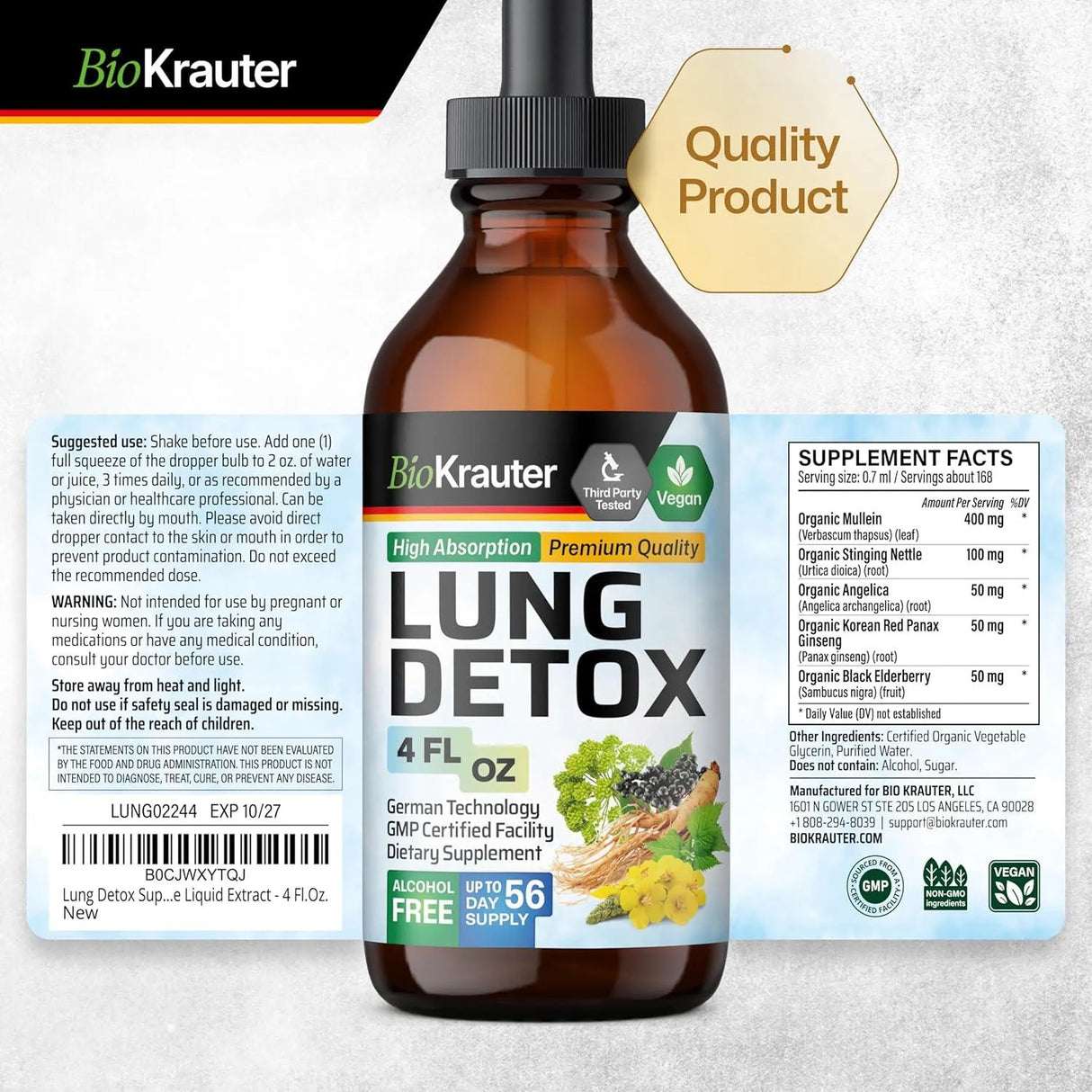 BIOKRAUTER - Bio Krauter Lung Detox Tincture 4 Fl.Oz. - The Red Vitamin MX - Suplementos Alimenticios - {{ shop.shopifyCountryName }}