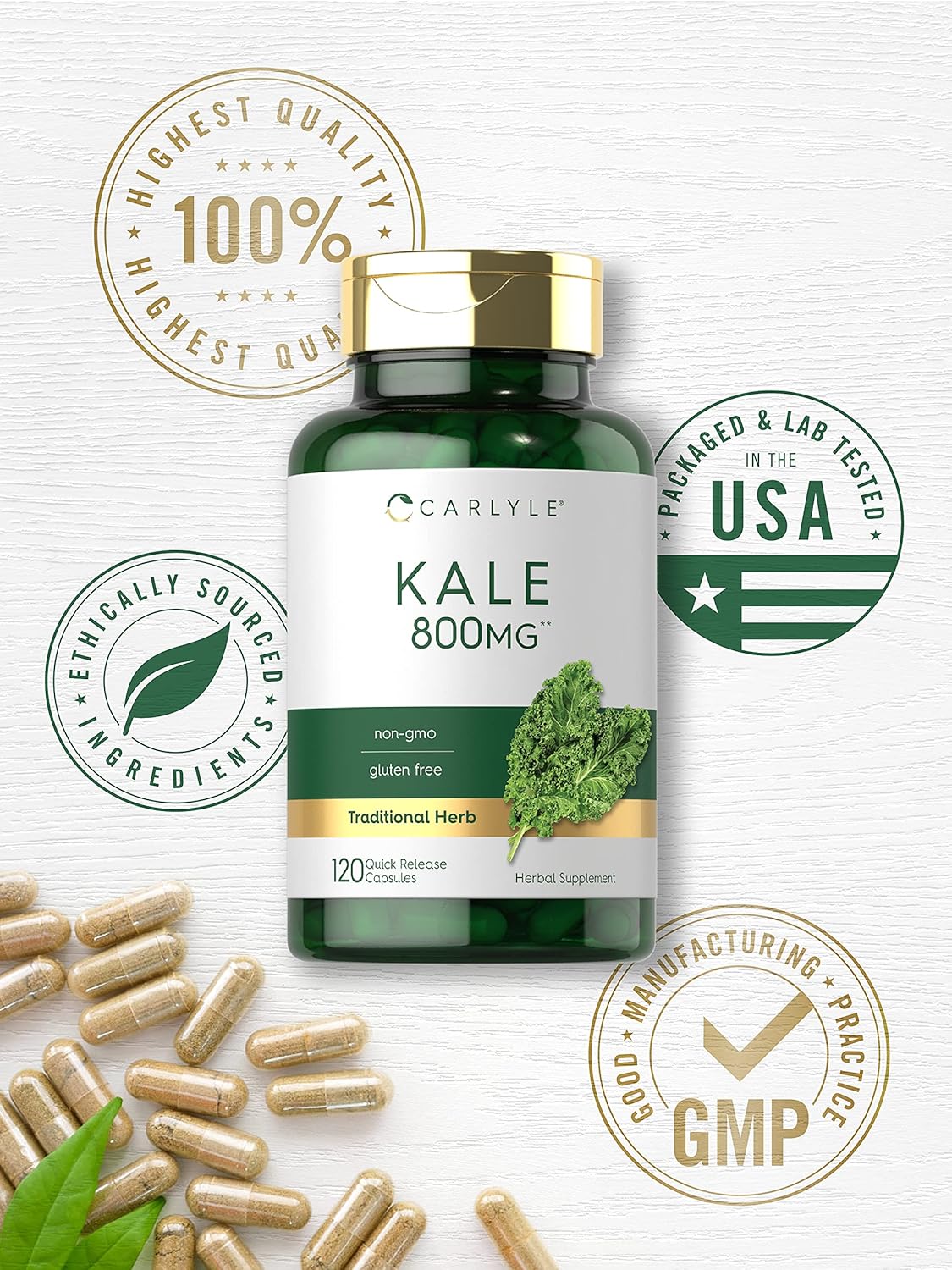 Carlyle Kale Extract 800Mg. 120 Capsulas