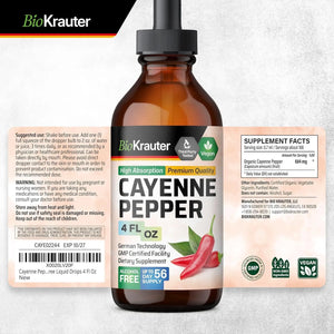 BIOKRAUTER - BIO KRAUTER Cayenne Pepper Tincture 4 Fl.Oz. - The Red Vitamin MX - Suplementos Alimenticios - {{ shop.shopifyCountryName }}