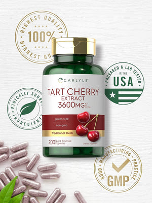 Carlyle Tart Cherry Extract 3600Mg. 200 Capsulas