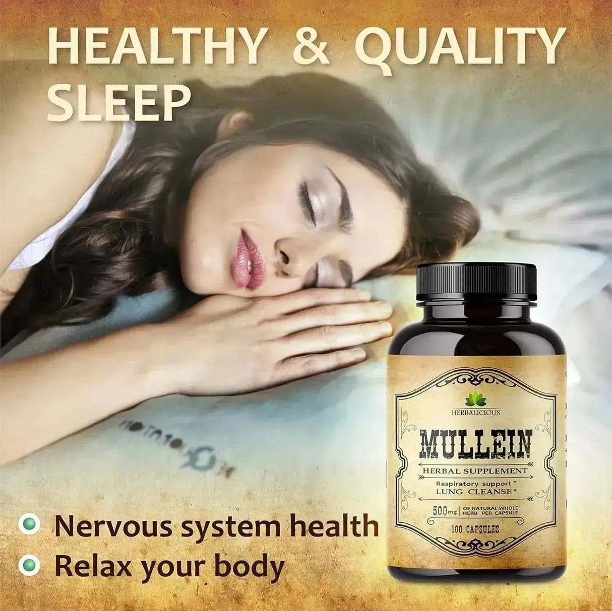 HERBALICIOUS - HERBALICIOUS Mullein Leaf Extract 100 Capsulas - The Red Vitamin MX - Suplementos Alimenticios - {{ shop.shopifyCountryName }}