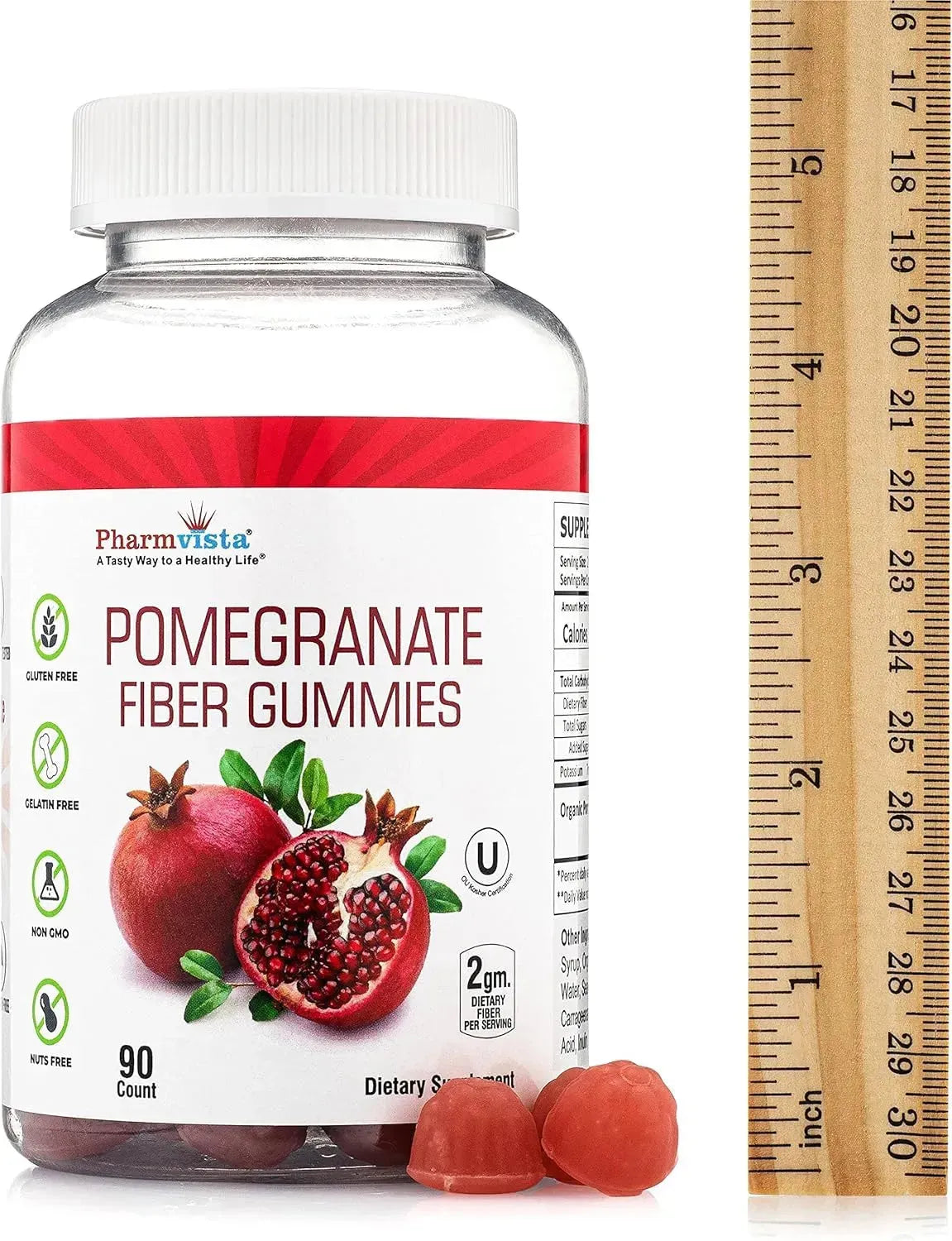 PHARMVISTA - Pharmvista Pomegranate Fiber Gummies 100Mg. 90 Gomitas - The Red Vitamin MX - Suplementos Alimenticios - {{ shop.shopifyCountryName }}