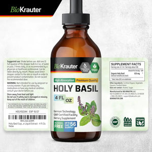 BIOKRAUTER - BIO KRAUTER Holy Basil Tincture 4 Fl.Oz. - The Red Vitamin MX - Suplementos Alimenticios - {{ shop.shopifyCountryName }}