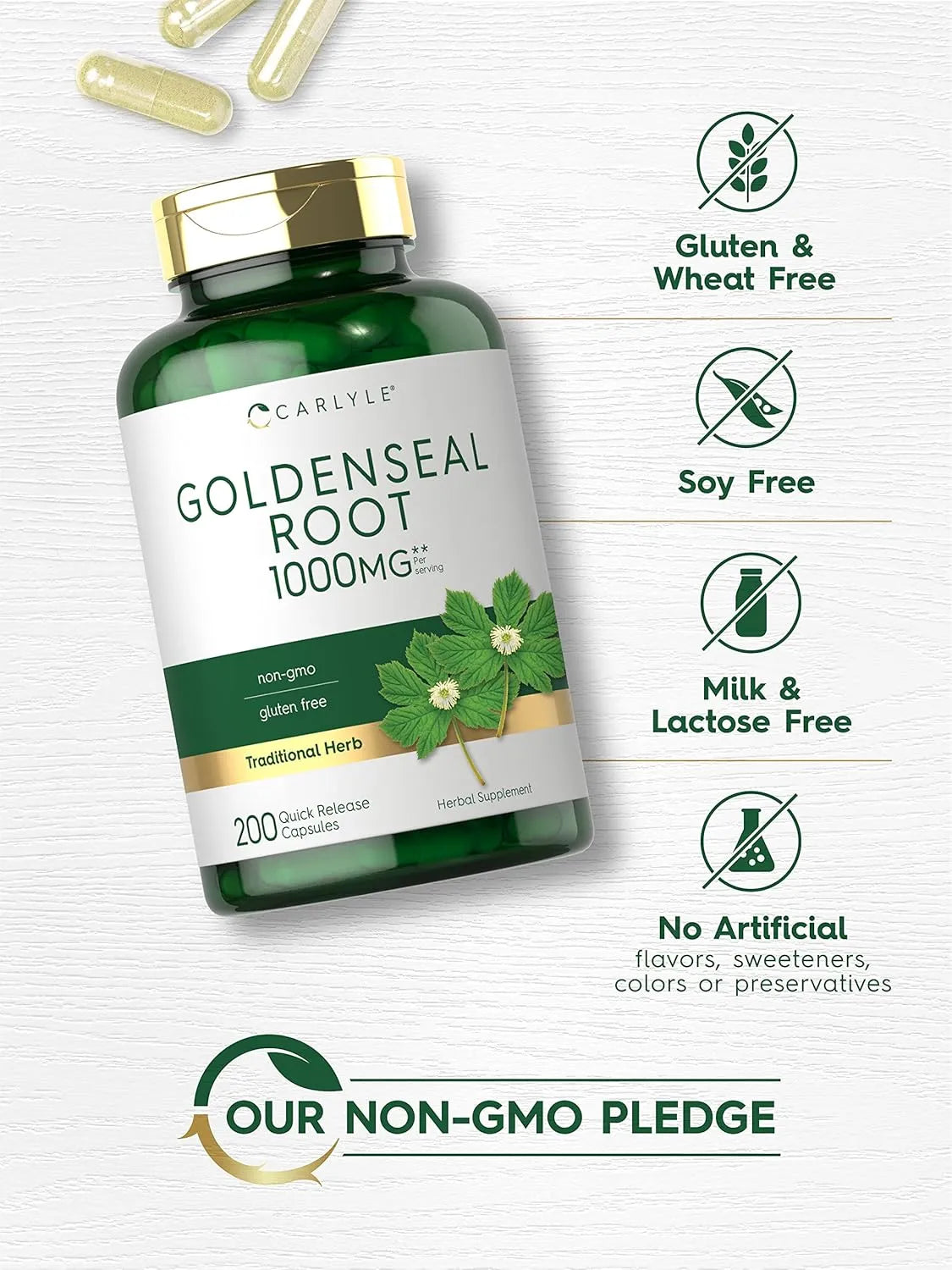 CARLYLE - Carlyle Goldenseal Root 1000Mg. 200 Capsulas - The Red Vitamin MX - Suplementos Alimenticios - {{ shop.shopifyCountryName }}