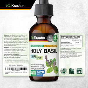 BIOKRAUTER - BIO KRAUTER Holy Basil Tincture 2 Fl.Oz. - The Red Vitamin MX - Suplementos Alimenticios - {{ shop.shopifyCountryName }}