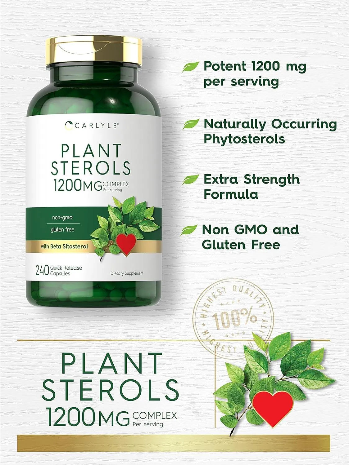 CARLYLE - Carlyle Plant Sterols 1200Mg. 240 Capsulas - The Red Vitamin MX - Suplementos Alimenticios - {{ shop.shopifyCountryName }}