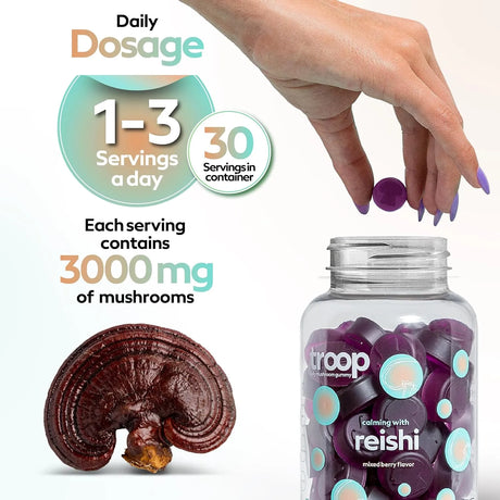TROOP - Troop Reishi Mushroom Gummies 60 Gomitas - The Red Vitamin MX - Suplementos Alimenticios - {{ shop.shopifyCountryName }}