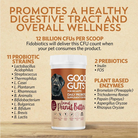 FIDOBIOTICS - Fidobiotics Good Guts for Big Mutts Probiotic for Dogs 20 Dias - The Red Vitamin MX - Probióticos Para Perros - {{ shop.shopifyCountryName }}