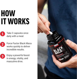 FORCE FACTOR - FORCE FACTOR Black Maca Root 1000Mg. 100 Capsulas - The Red Vitamin MX - Suplementos Alimenticios - {{ shop.shopifyCountryName }}