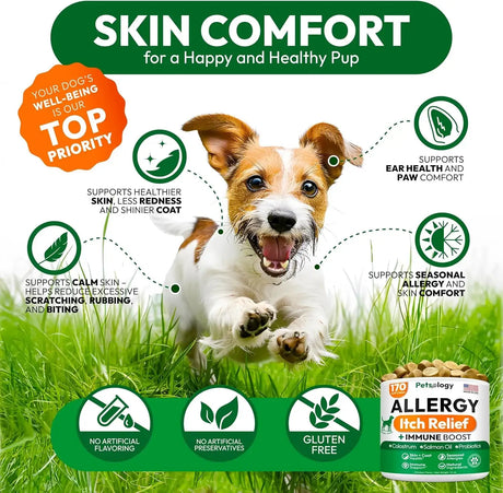 PETSOLOGY - Petsology Dog Allergy Relief Chews 170 Masticables - The Red Vitamin MX - Remedios Para La Picazón De Perros - {{ shop.shopifyCountryName }}