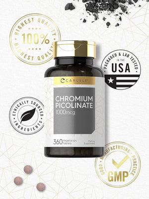 CARLYLE - Carlyle Ultra Chromium Picolinate 1000mcg 360 Tabletas - The Red Vitamin MX - Suplementos Alimenticios - {{ shop.shopifyCountryName }}