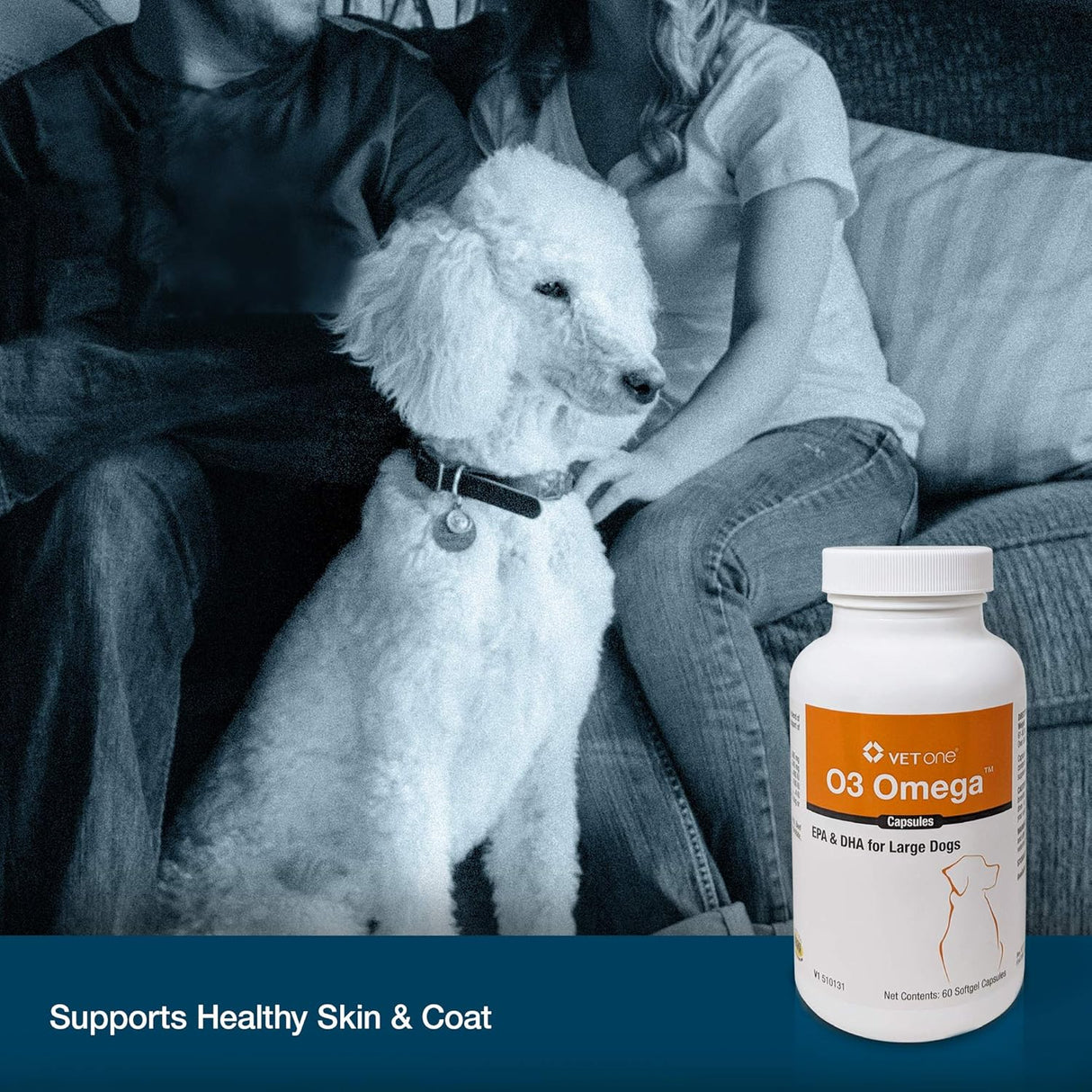 VetOne O3 Omega Soft Gel for Large Dogs 250 Capsulas
