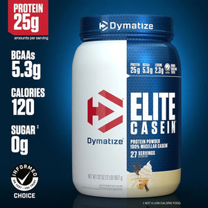 DYMATIZE - Dymatize Elite Casein Protein Powder Smooth Vanilla 27 Servicios 907Gr. - The Red Vitamin MX - Suplementos Alimenticios - {{ shop.shopifyCountryName }}