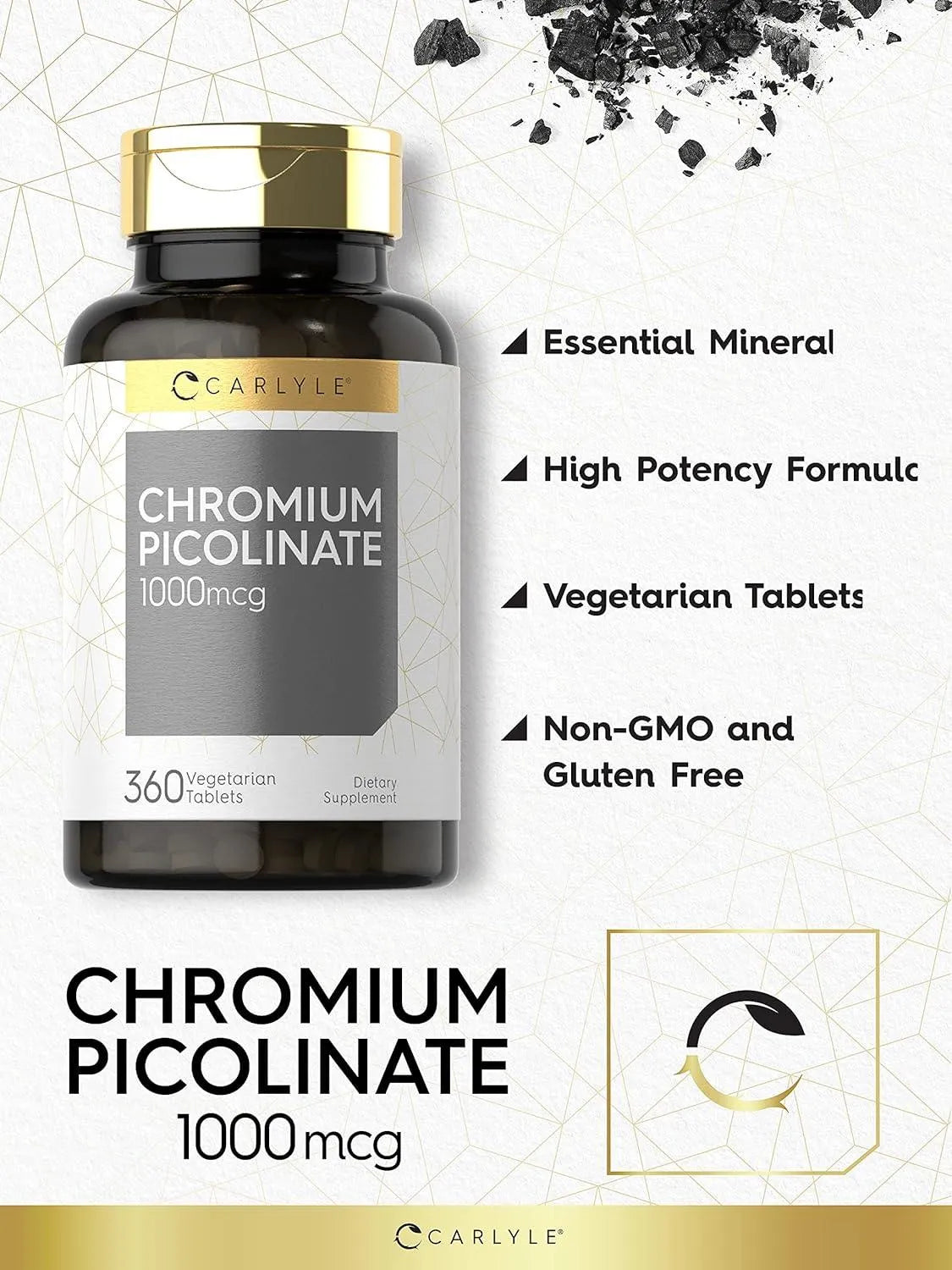 CARLYLE - Carlyle Ultra Chromium Picolinate 1000mcg 360 Tabletas - The Red Vitamin MX - Suplementos Alimenticios - {{ shop.shopifyCountryName }}