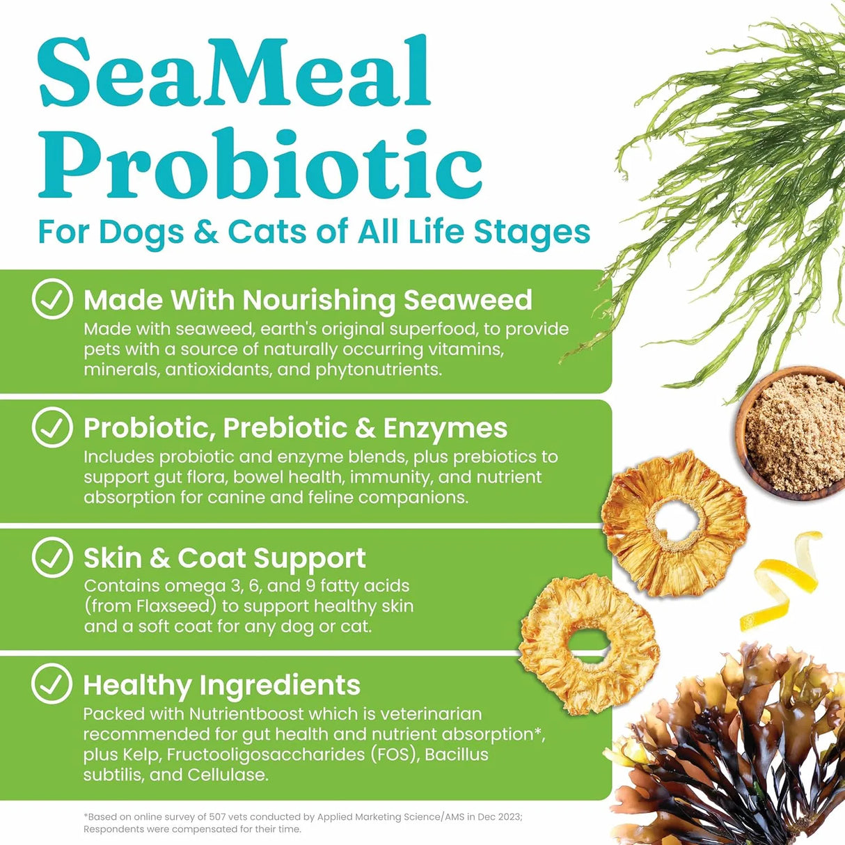 SOLID GOLD - Solid Gold SeaMeal Cat Probiotic & Dog Probiotics for Digestive Health 226Gr. - The Red Vitamin MX - Probióticos Para Perros - {{ shop.shopifyCountryName }}
