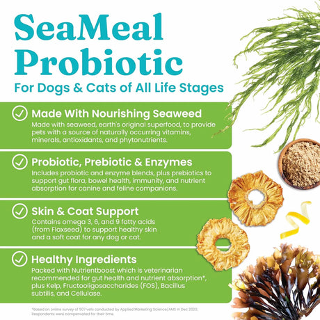 SOLID GOLD - Solid Gold SeaMeal Cat Probiotic & Dog Probiotics for Digestive Health 226Gr. - The Red Vitamin MX - Probióticos Para Perros - {{ shop.shopifyCountryName }}
